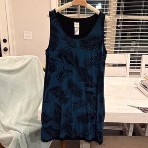 Soma Reversible Blue Palm Leaf/Black Nightgown